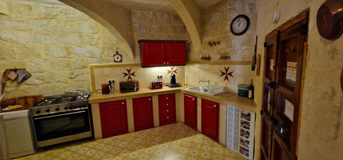 The kitchen at Molendini Farmhouse